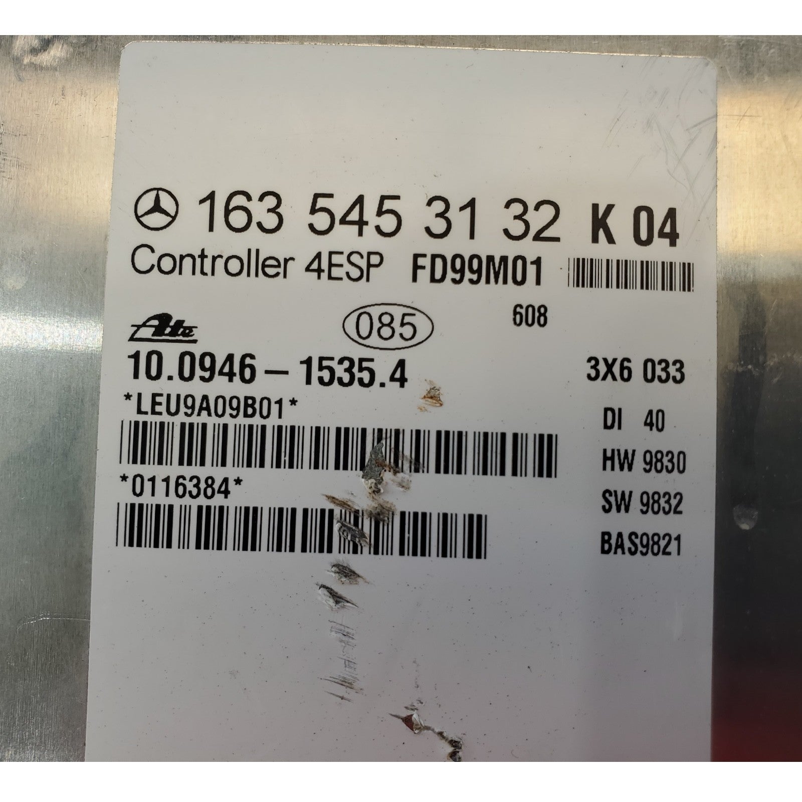 1998-1999 Mercedes ML Class ML320 ML430 ABS Control Module 1635453132 K04 OEM