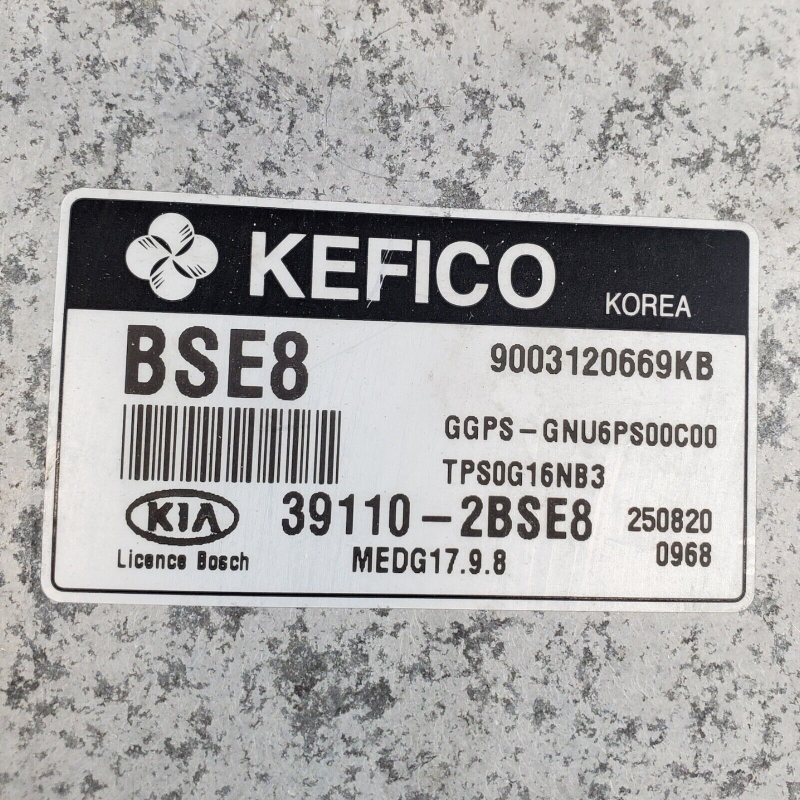 2016 KIA SOUL Engine Computer Control Module OEM 39110-2BSE8