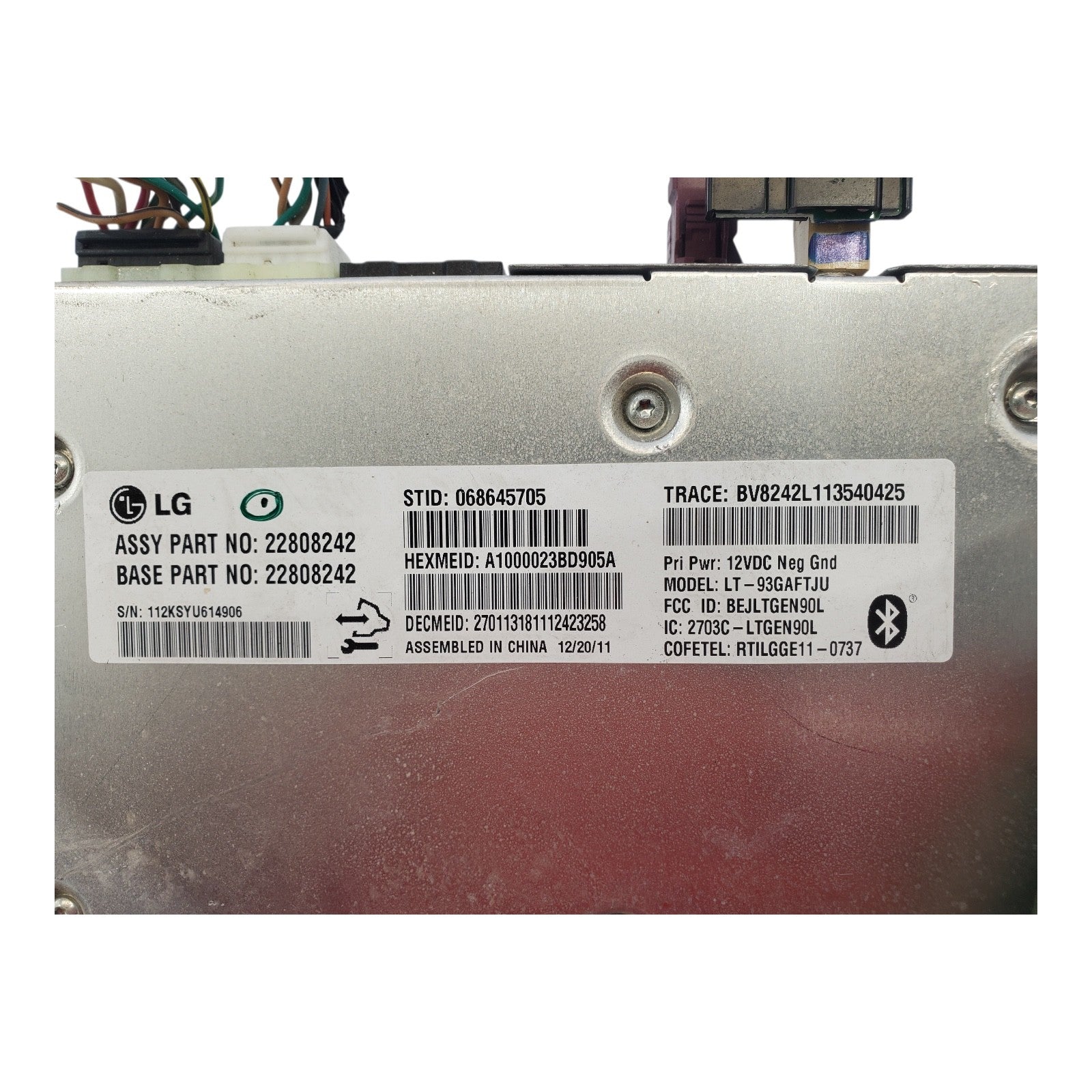 12-16 CHEVROLET IMPALA ONSTAR SATELLITE COMMUNICATION CONTROL MODULE S 22808242