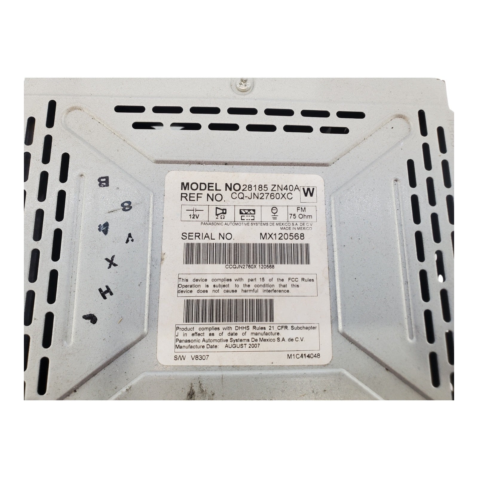 2007 2008 2009 NISSAN ALTIMA AM/FM/CD RADIO OEM 28185ZN40A