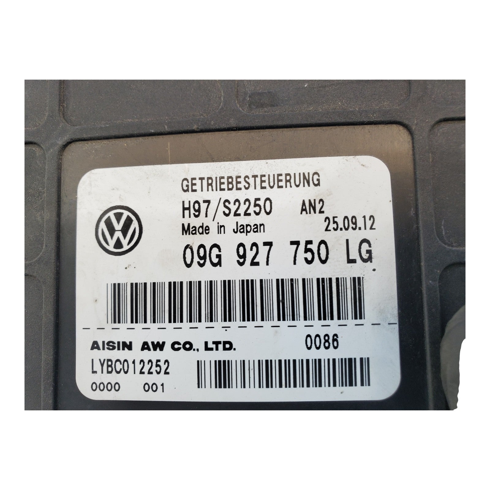 Transmission Control Module Fits 12-14 VW BEETLE 09G 927 750 LG 09G927750LG
