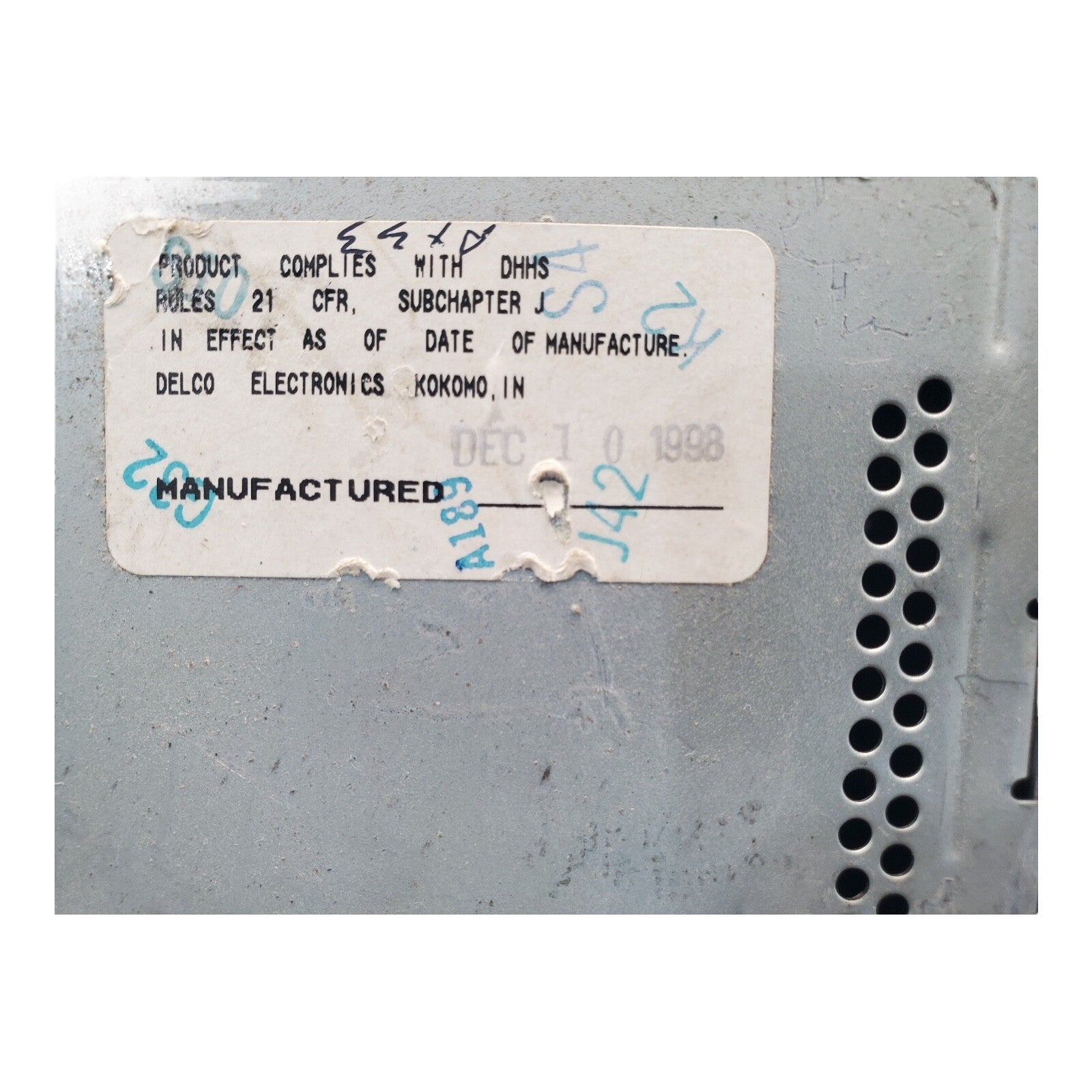 98 Chevrolet Astrovan Audio Equipment Radio 09367615
