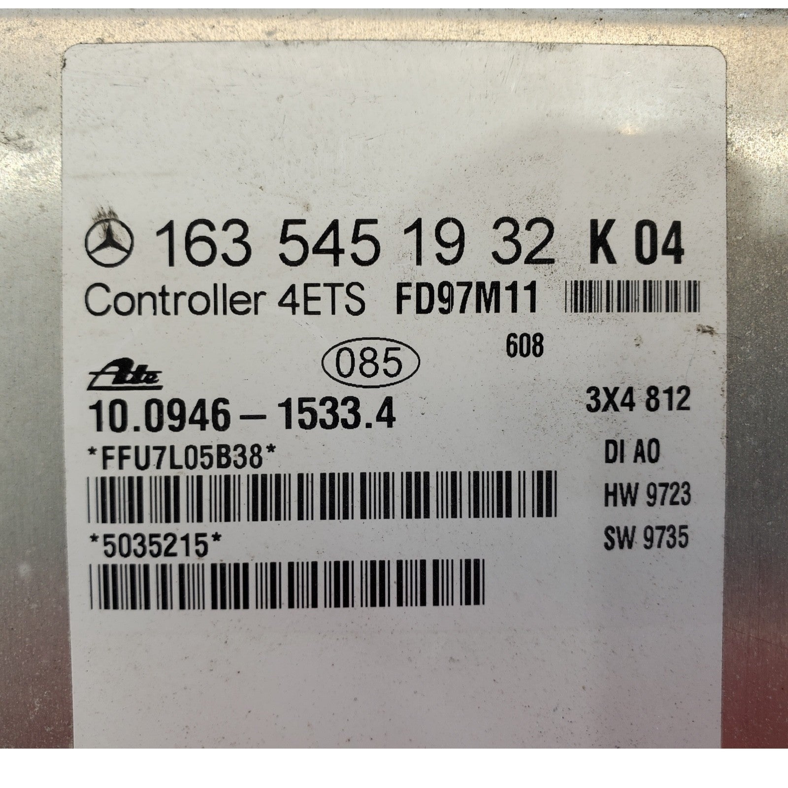 1998-2003 MERCEDES BENZ ML320 ML430 ESP ABS CONTROL MODULE 1635451932 K 04