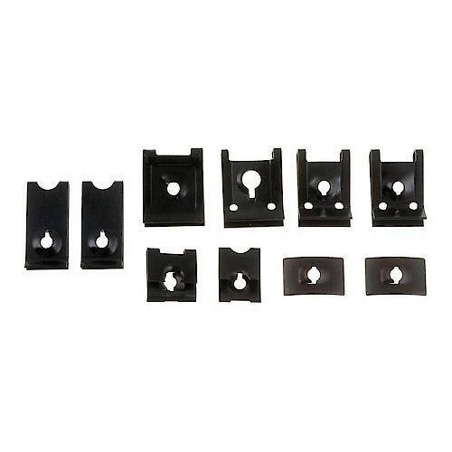Clip Nut Assortment, Universal U Nuts, J Nuts and Flat Nuts