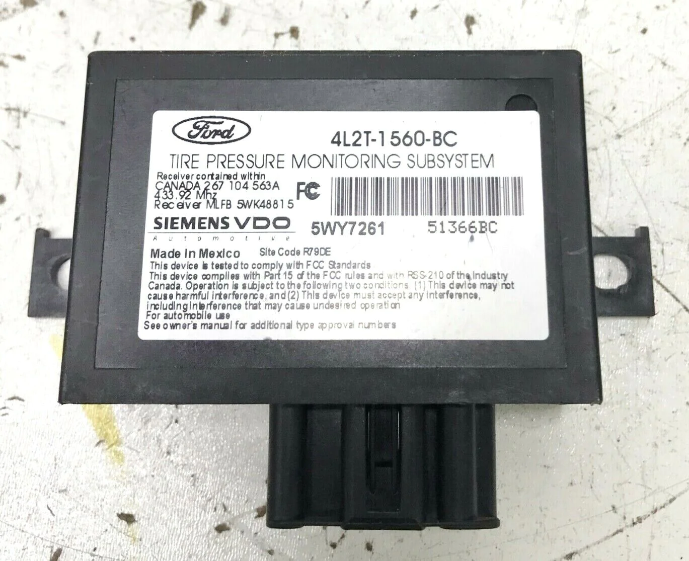 02-05 EXPLORER TPMS Module Tire Pressure Monitor 4L2T-1560-BC OEM