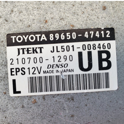 2015 Toyota Prius Power Steering Control #89650-47412