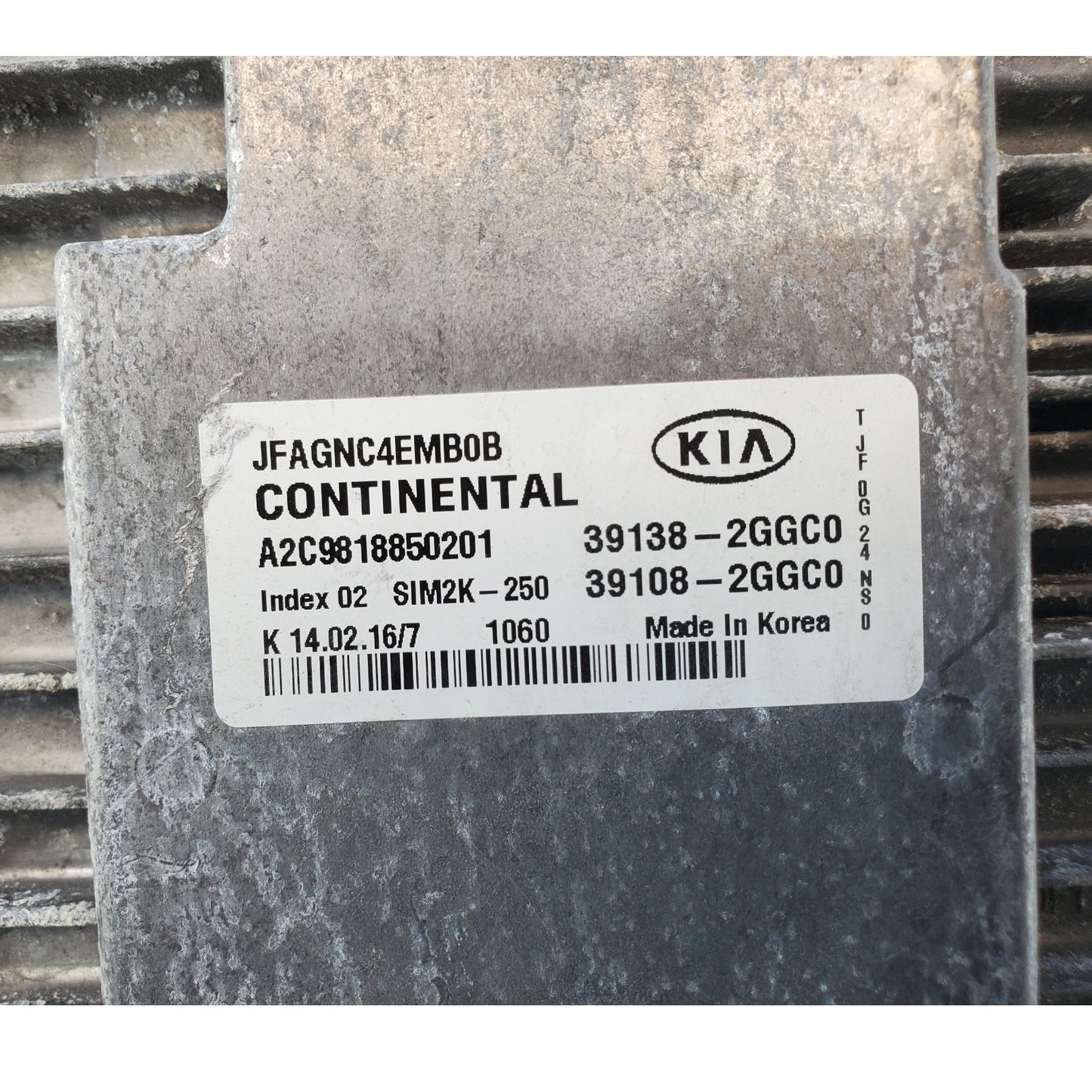 16-18 Kia Optima Engine Wiring Harness/W ECU ECM Computer OEM 39138-2GGCO