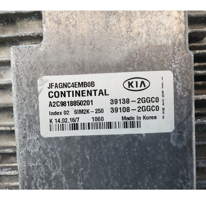 16-18 Kia Optima Engine Wiring Harness/W ECU ECM Computer OEM 39138-2GGCO