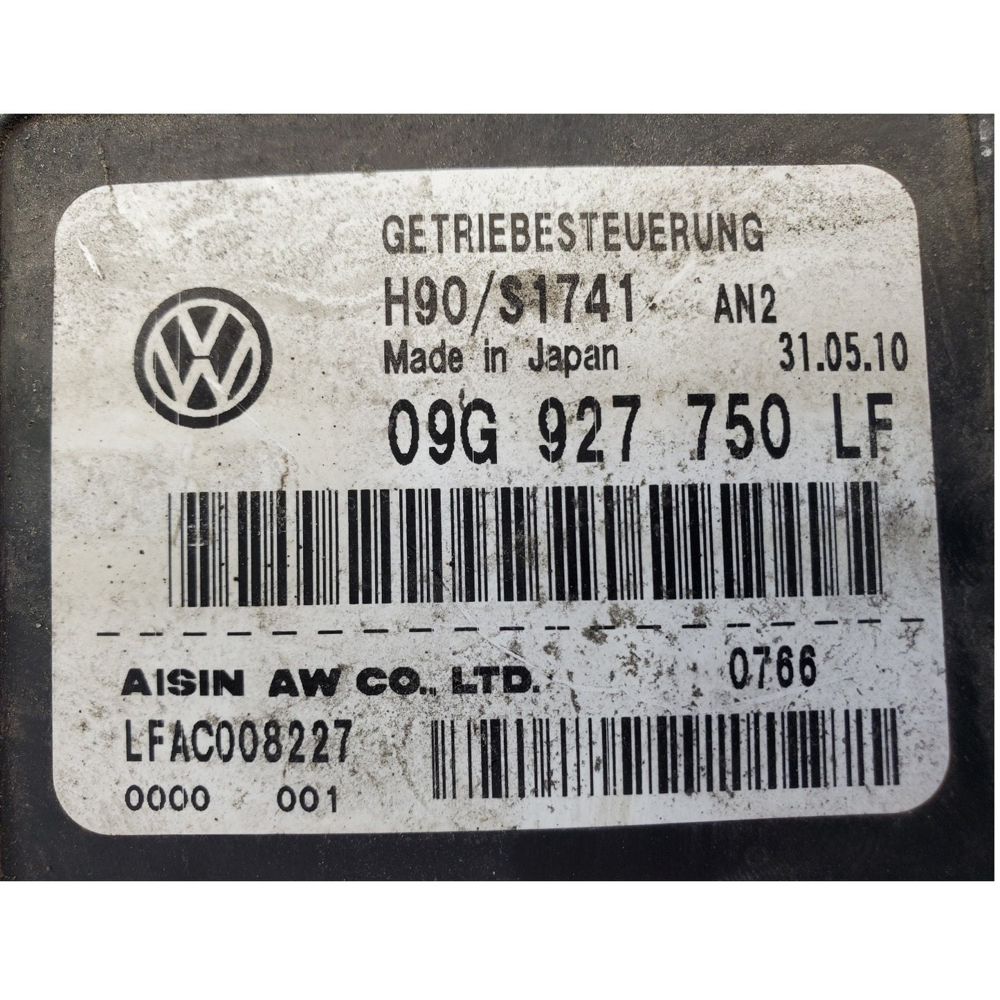 2011 - 2014 Volkswagen Jetta AT TCM Transmission Control Module 09G927750LF
