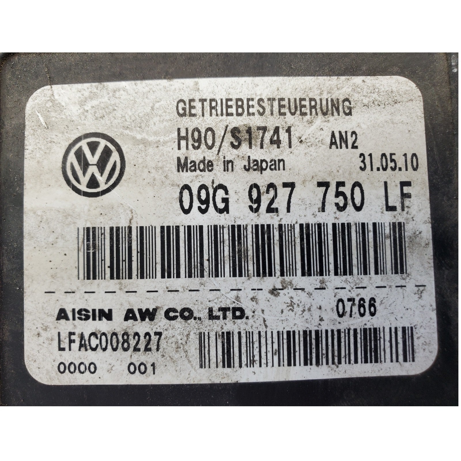 2011 - 2014 Volkswagen Jetta AT TCM Transmission Control Module 09G927750LF