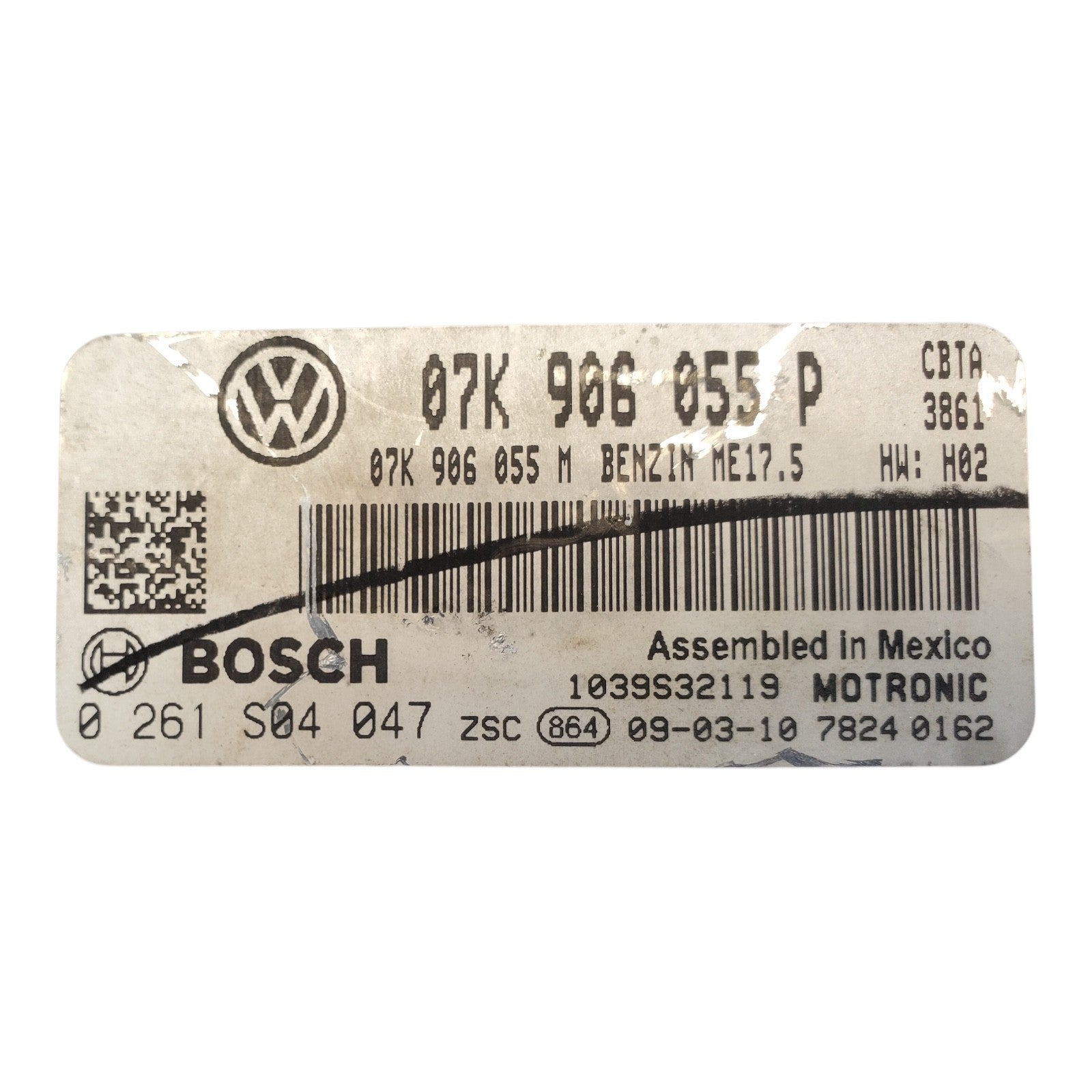 2009 VW VOLKSWAGEN JETTA RABBIT 2.5L Ecm ECU Engine Control Module 07K906055P