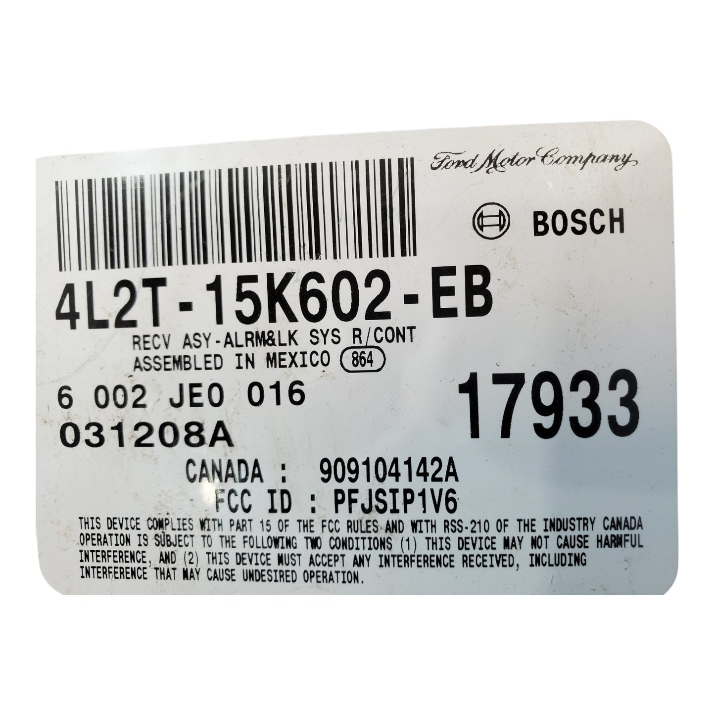 ✅ 02-04 FORD EXPLORER Anti-theft Keyless Entry Module 4L2T-15K602-EB