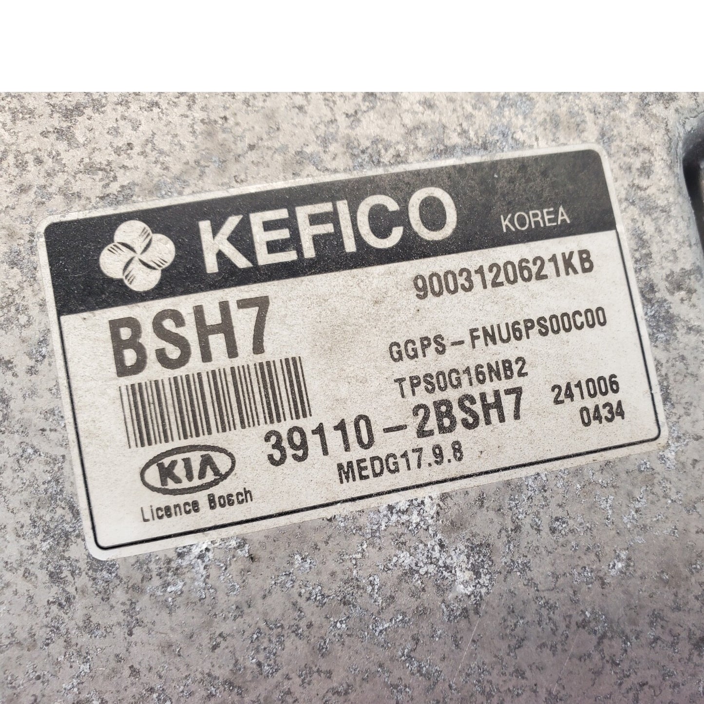 15-16 KIA SOUL 1.6 ECM ECU PCM COMPUTER CONTROL MODULE KEFICO 39110-2bsh7