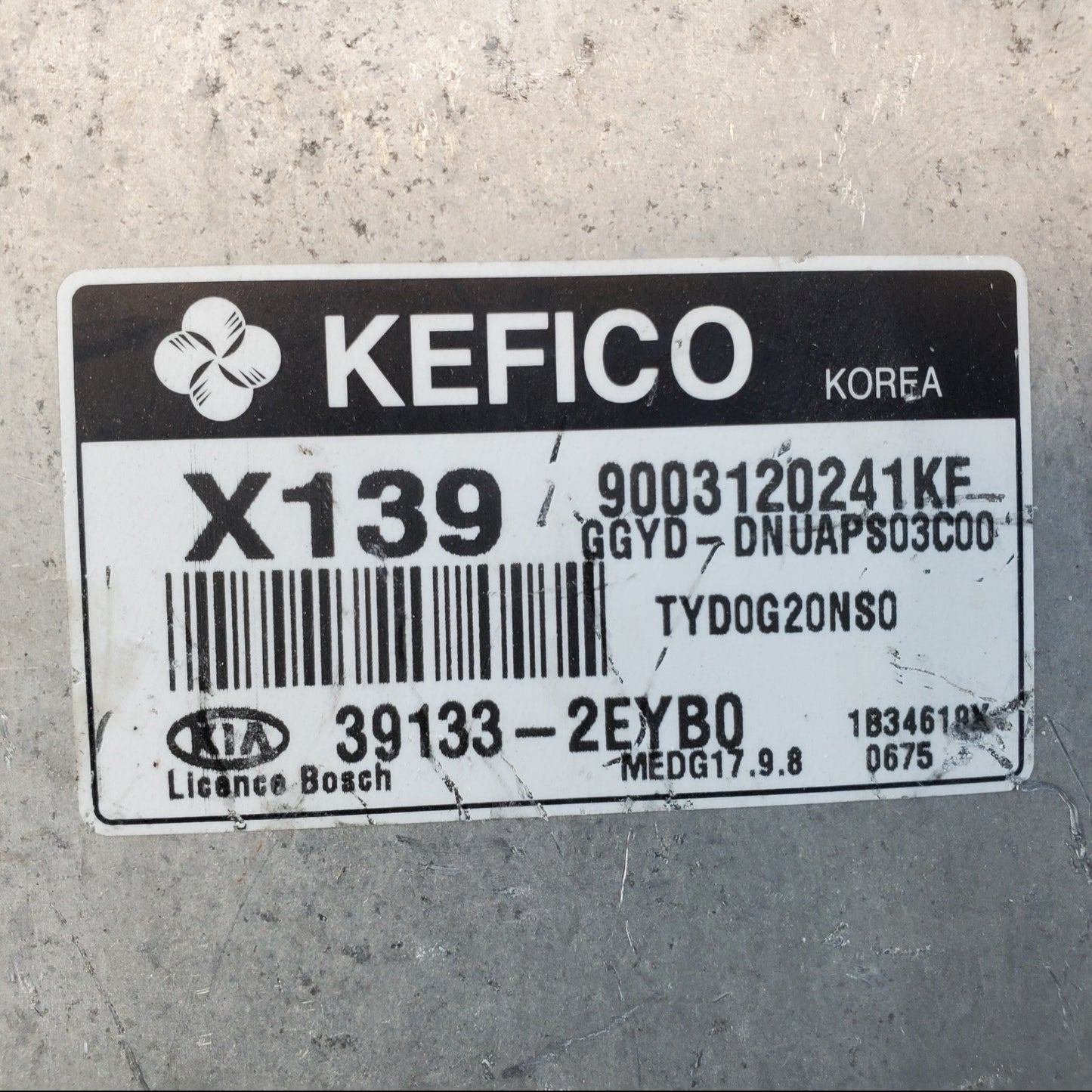 Engine ECM Control Module 2.0L Fits 14 FORTE 39133-2EYB0 391332EYB0