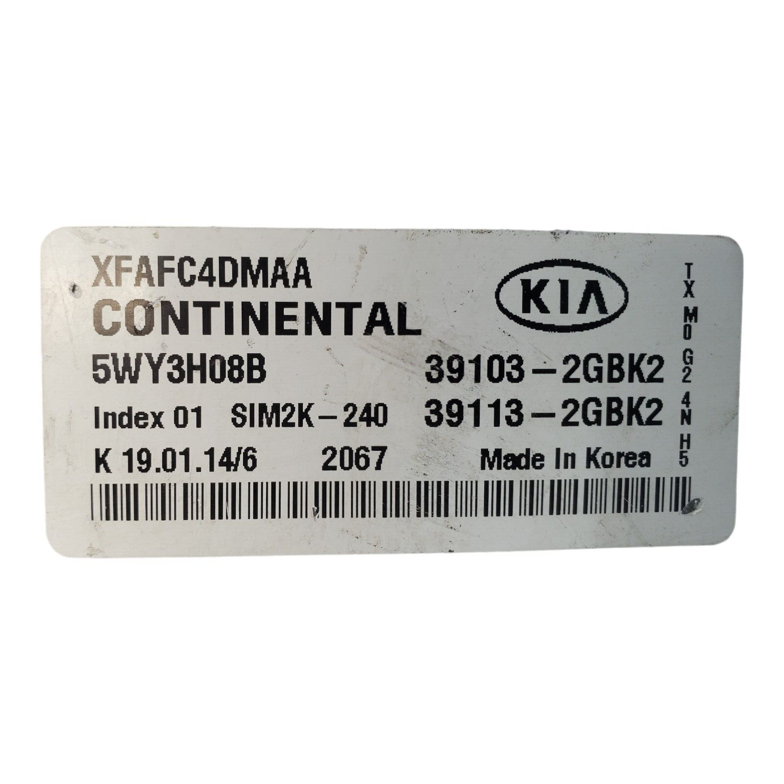 ✅2014-2015 Kia Sorento Engine Computer Ecu Pcm Ecm Pcu Oem 39103-2gbk2
