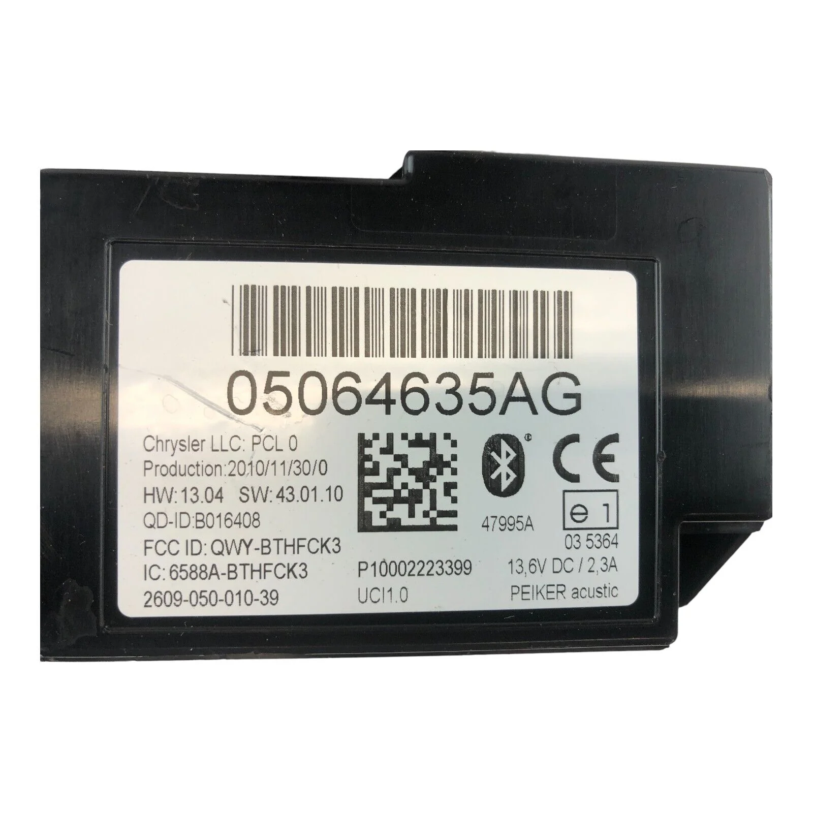 11-18 DODGE JEEP TELEMATICS BLUETOOTH CONTROL MODULE 05064635AG OEM