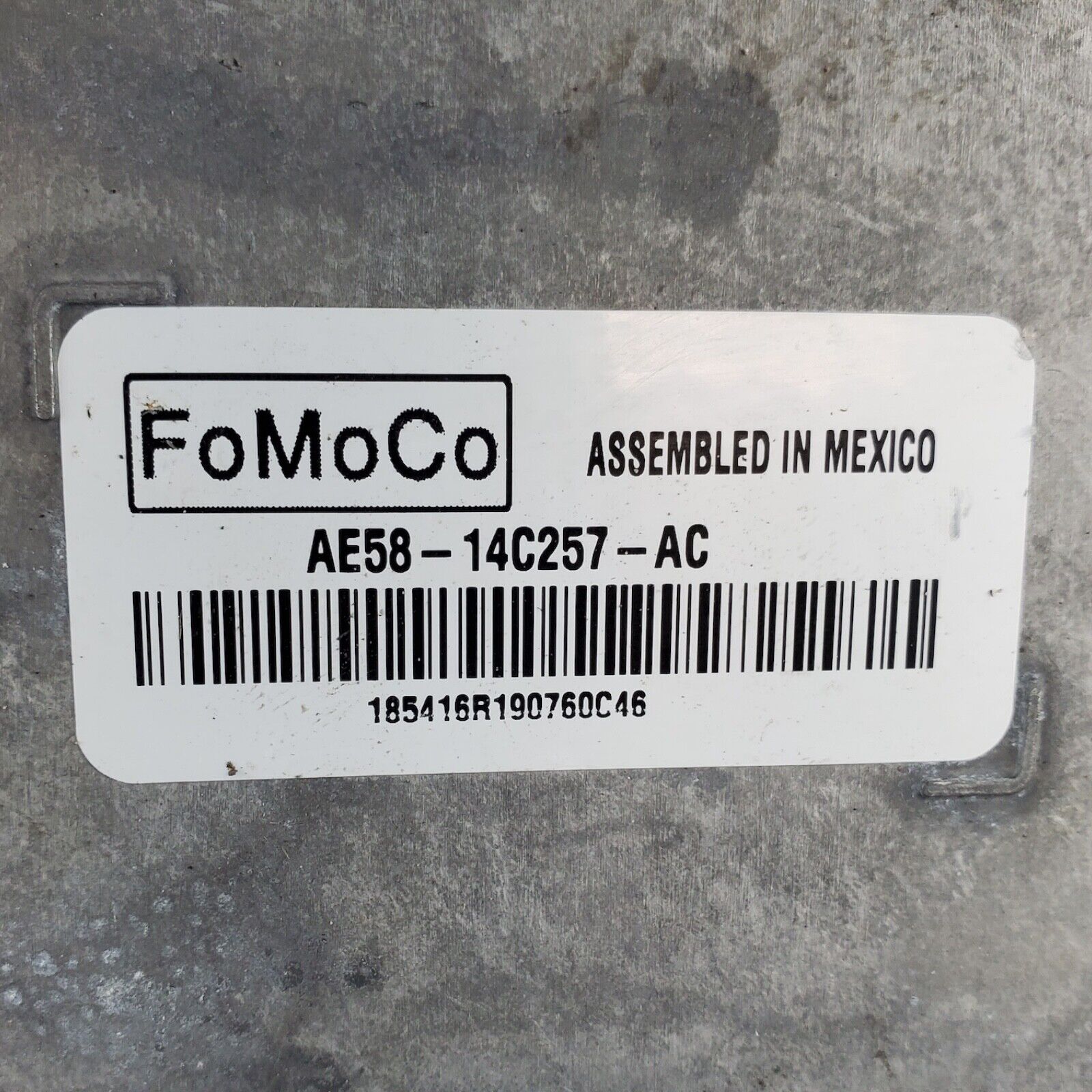 2010 - 2012 FORD FUSION HYBRID ENGINE COMPUTER MODULE ECM AE58-14C257-AC