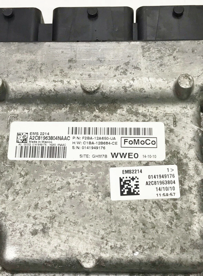 2015 Ford Fiesta F2BA-12A650-UA Computer Brain Engine Control ECU ECM EBX Module