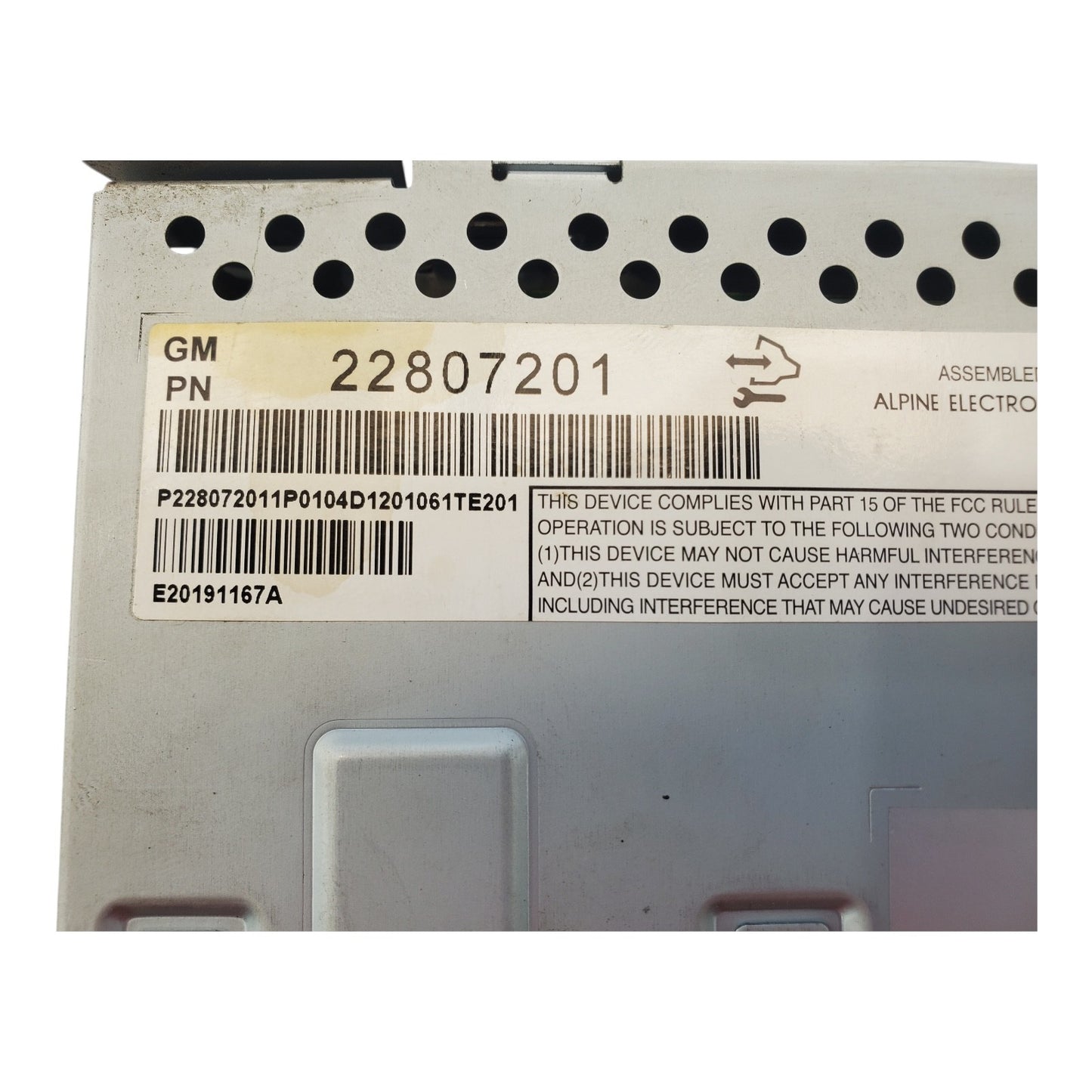 2012-2016 Terrain Equinox Radio Info Information Display Screen 22807201 OEM