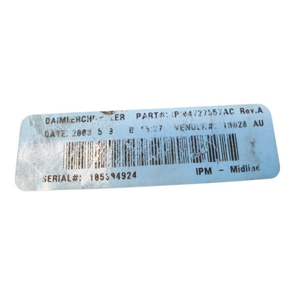 01-04 CHRYSLER DODGE INTERGRATED POWER CONTROL MODULE FUSE BOX 04727557AC OEM