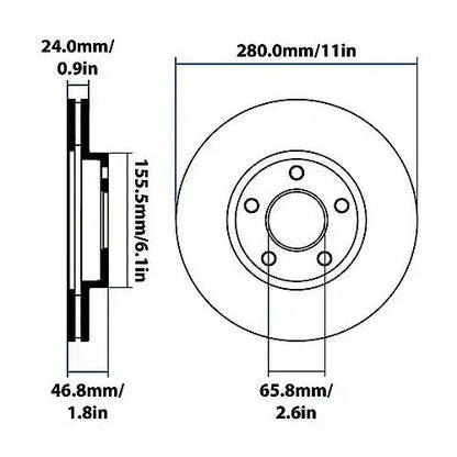 2007-2010 Chevrolet/Pontiac Cobalt/G5 Front Disc Brake Rotor