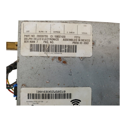 2006 - 2010 HUMMER H3 Radio Satellite Receiver 28039755