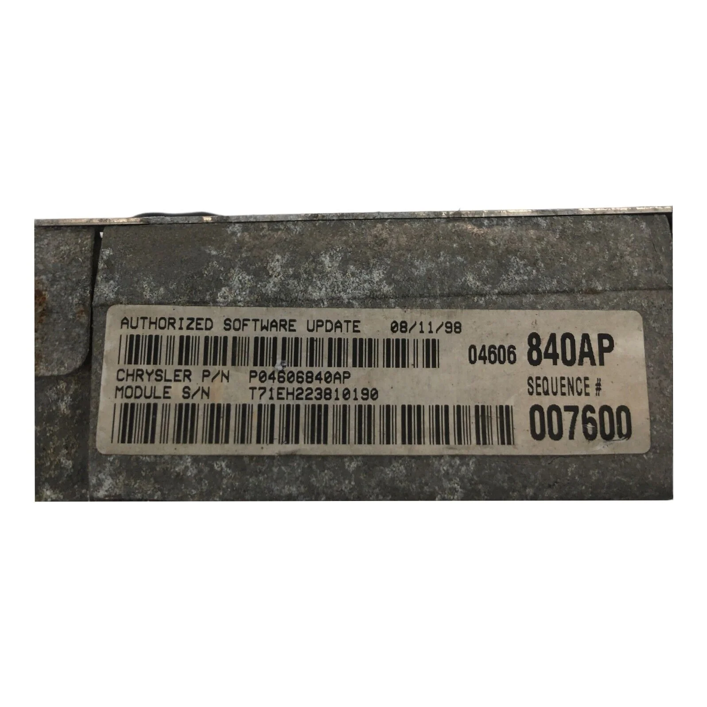 99 INTREPID / CONCORDE / 300M 3.5L Engine Computer ECM PCM ECU 04606840AP