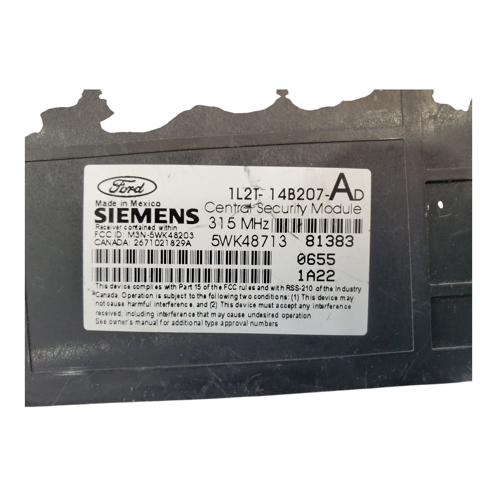 2002,02 Explorer,Mountaineer Keyless Theft  Control Module 1L2T14B207AD