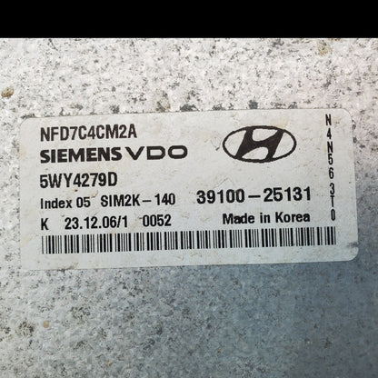 06-08 HYUNDAI SONATA COMPUTER BRAIN ENGINE CONTROL ECU ECM MODULE 39100-25131