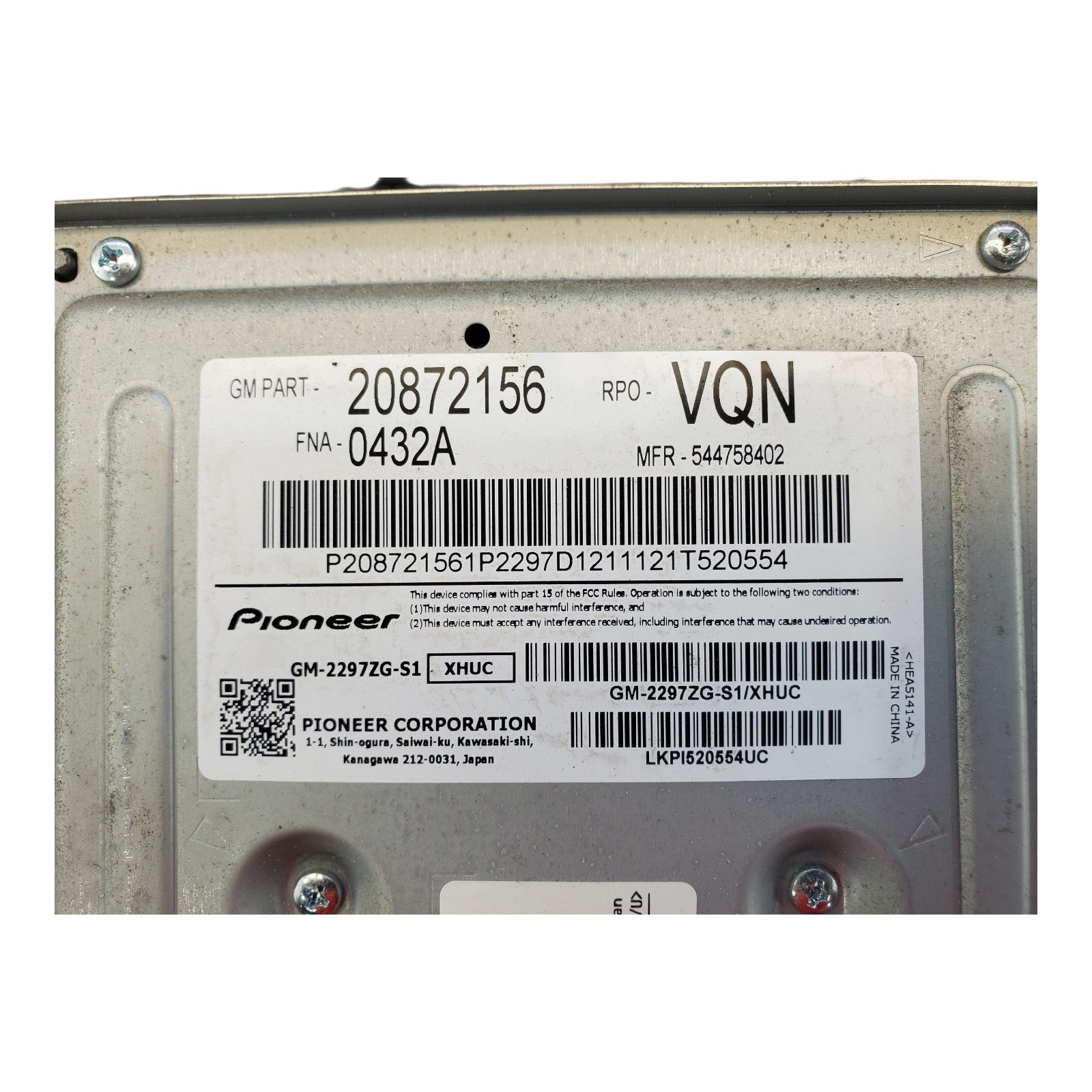 OEM Radio For Equinox Amplifier 20872156