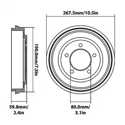 2007-2017 Chrysler/Dodge/Jeep Rear Brake Drum