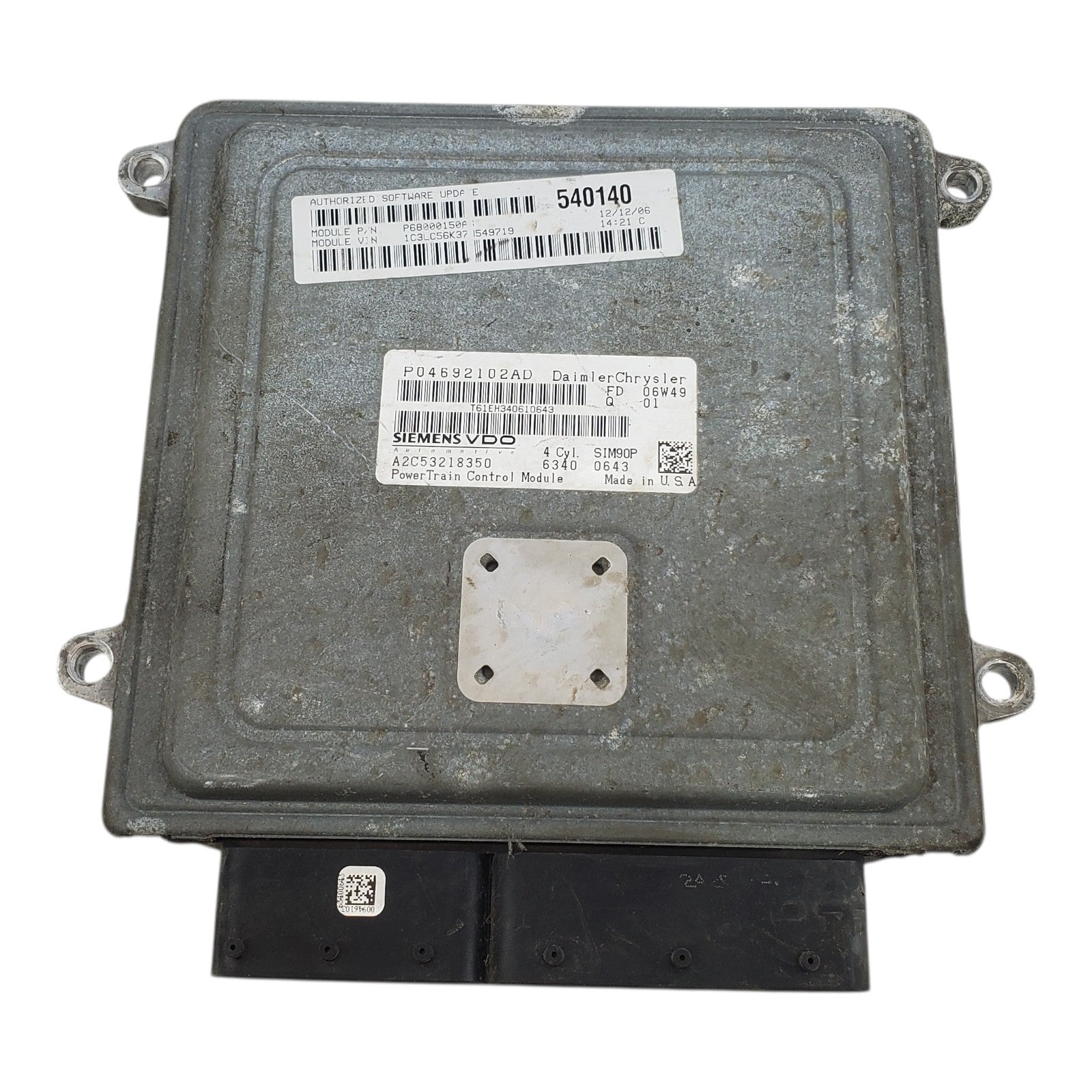 Dodge Avenger Sebring 2.4L ECU Engine Module 2007-2010 68000150AG