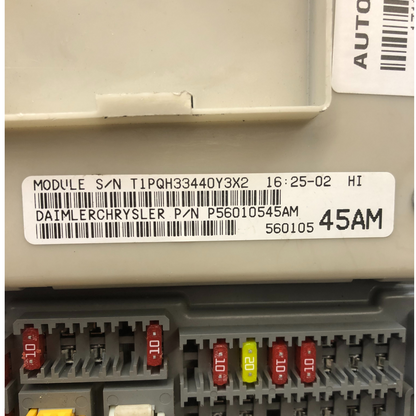 ✅05 Jeep Liberty Body Control Module Fuse Box 56010545AM
