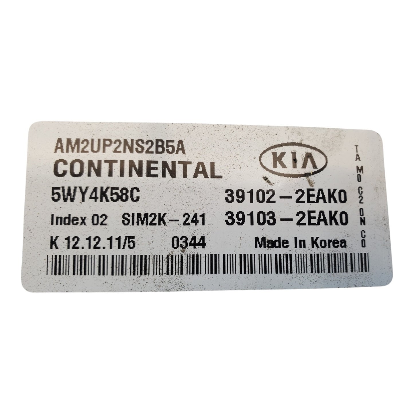 ENGINE COMPUTER KIA SOUL 2012 2013 39102-2EAK0
