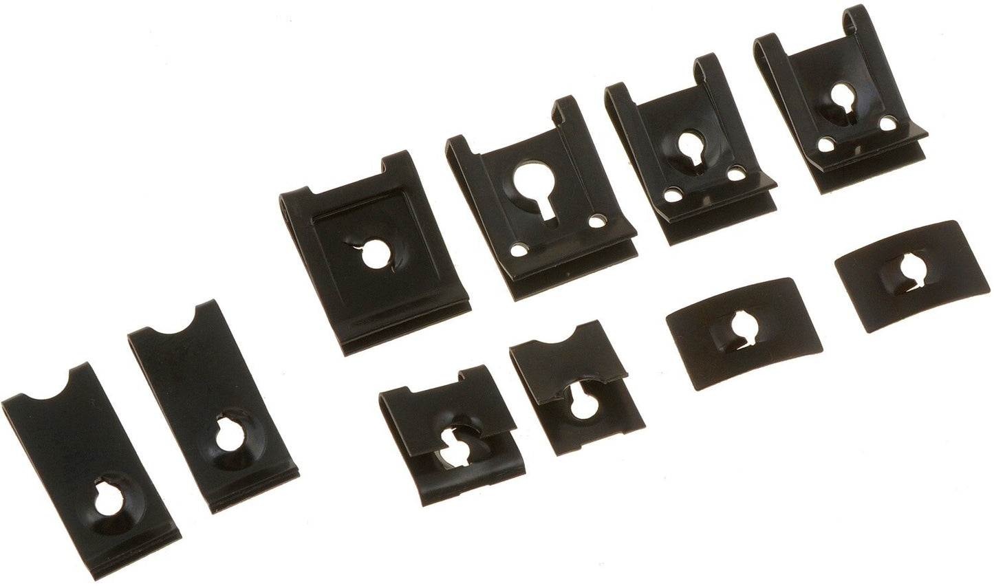 Clip Nut Assortment, Universal U Nuts, J Nuts and Flat Nuts