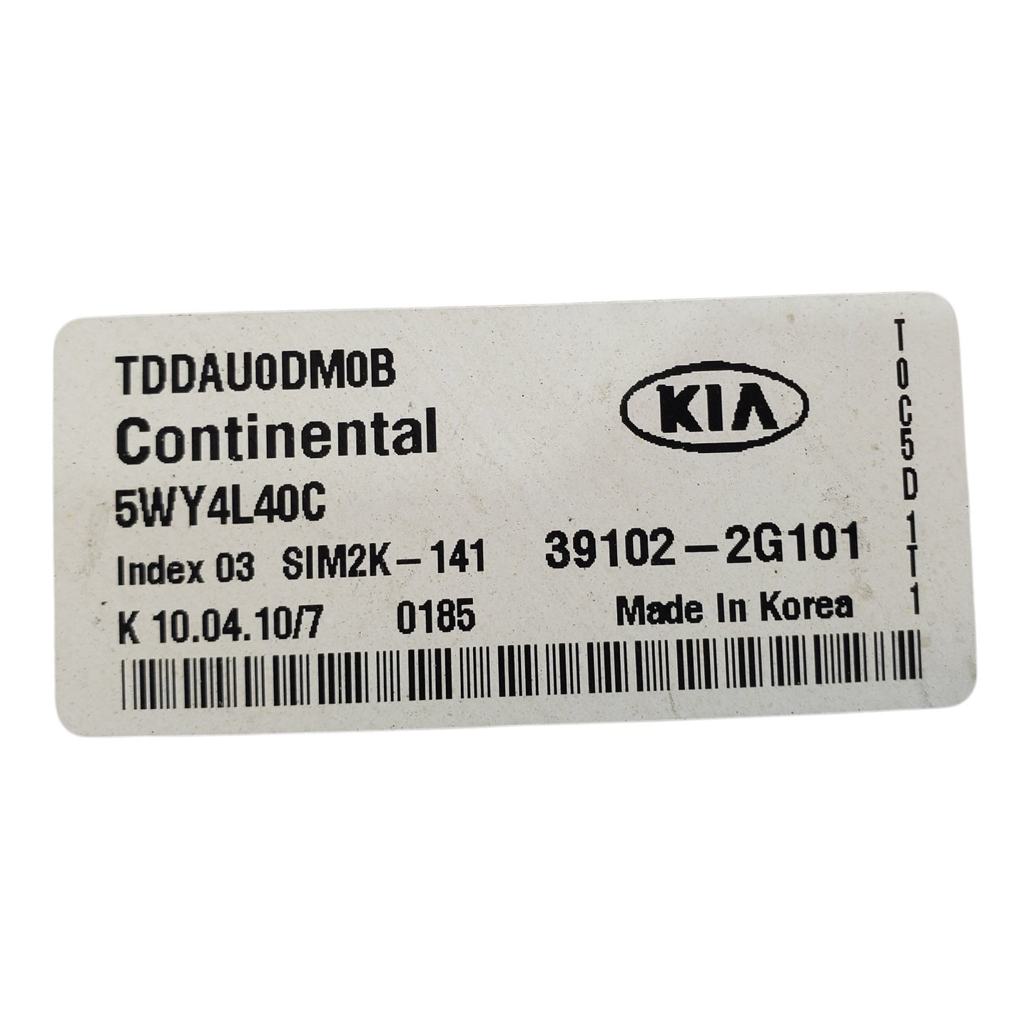 ENGINE COMPUTER KIA FORTE 2010 39102-2G101 2.0L AT PCM ECM ECU OEM