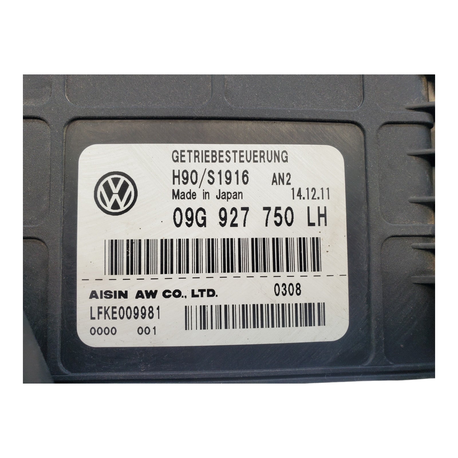 2012-2018 VW PASSAT 2.5L - TCU / TCM / Transmission Control Module 09G927750LH