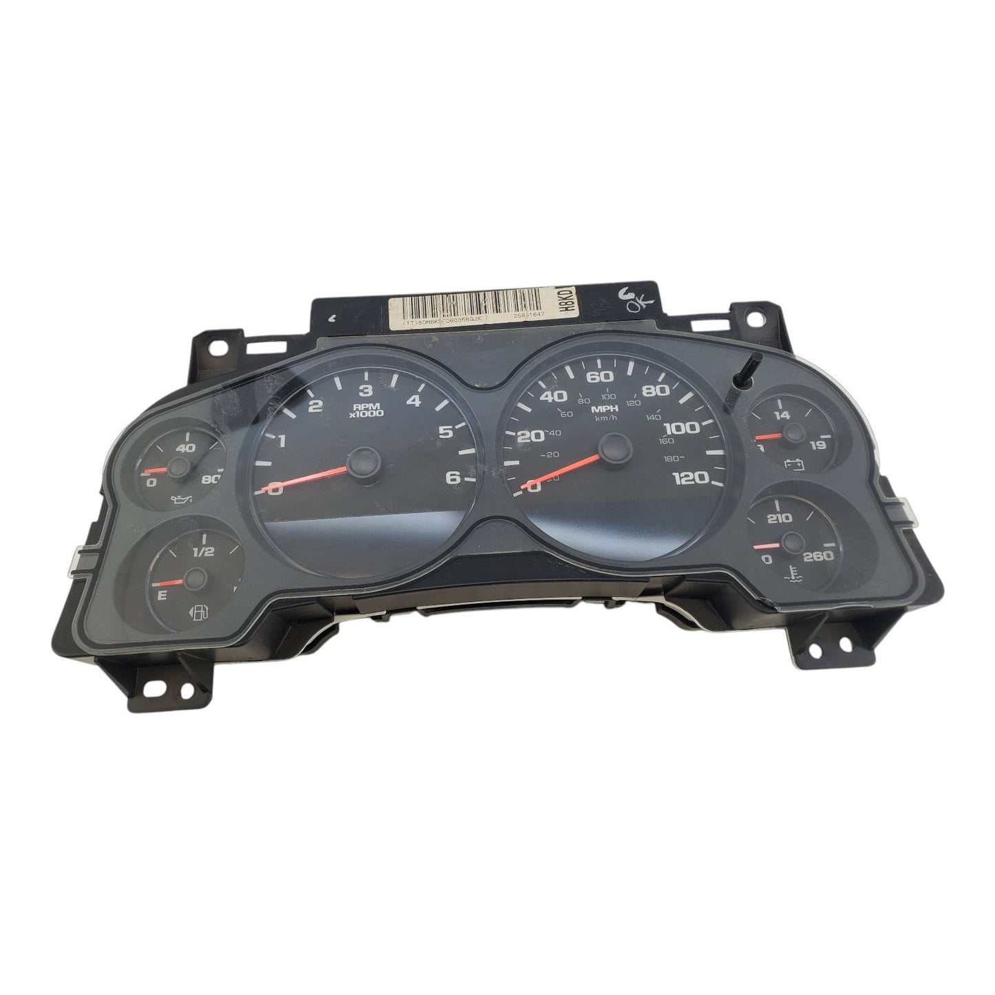 Programmed 07 12 CHEVY SILVERADO SPEEDOMETER INSTRUMENT GAUGE CLUSTER 25861647