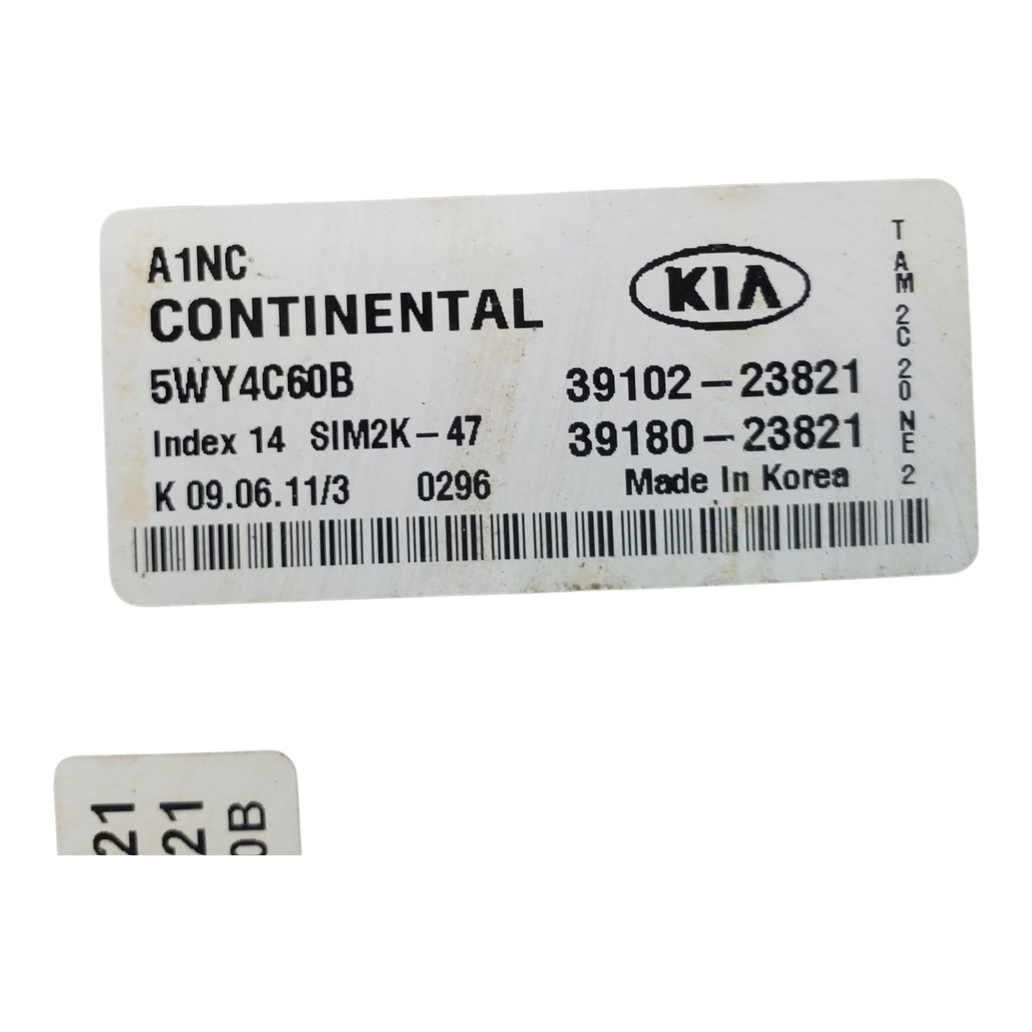 ENGINE COMPUTER KIA SOUL 2011 39102-23821 39180-23821 2.0L AT PCM ECM ECU OEM
