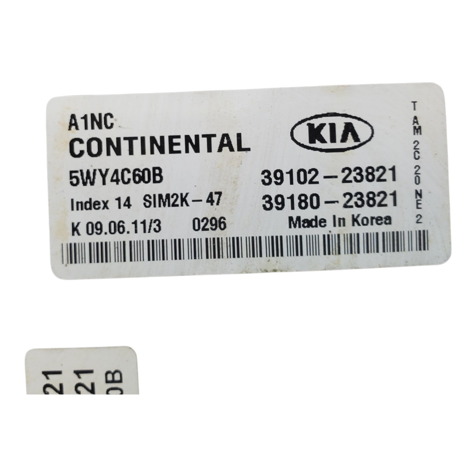 ENGINE COMPUTER KIA SOUL 2011 39102-23821 39180-23821 2.0L AT PCM ECM ECU OEM
