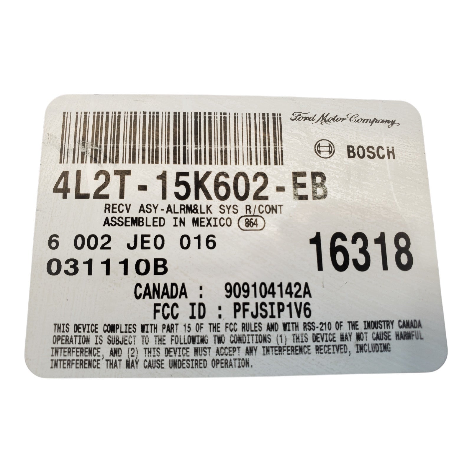 ✅ 02-04 FORD EXPLORER Anti-theft Keyless Entry Module 4L2T-15K602-EB