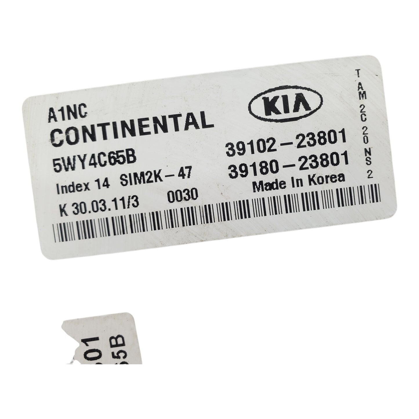 ENGINE COMPUTER KIA SOUL 2011 39180-23801 39102-23801 2.0L AT PCM ECM ECU OEM