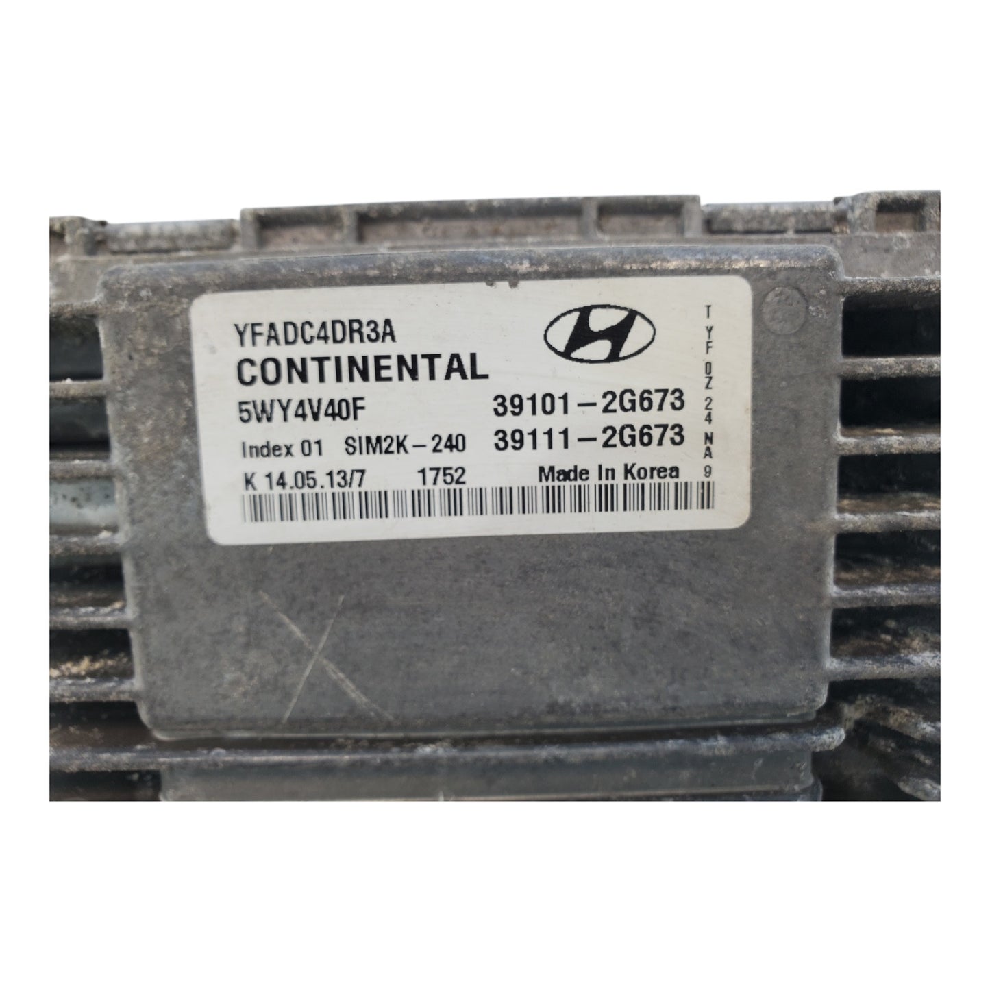 2011 2012 2013 2014 Hyundai Sonata ECM ECU Engine Computer Module | 39101-2G673